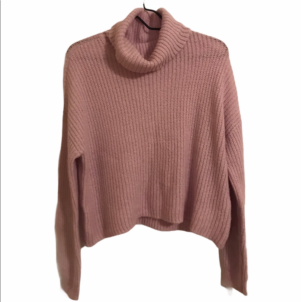 Pink Turtleneck Sweater